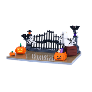 Halloween · Spooky Welcome brick scene, right view