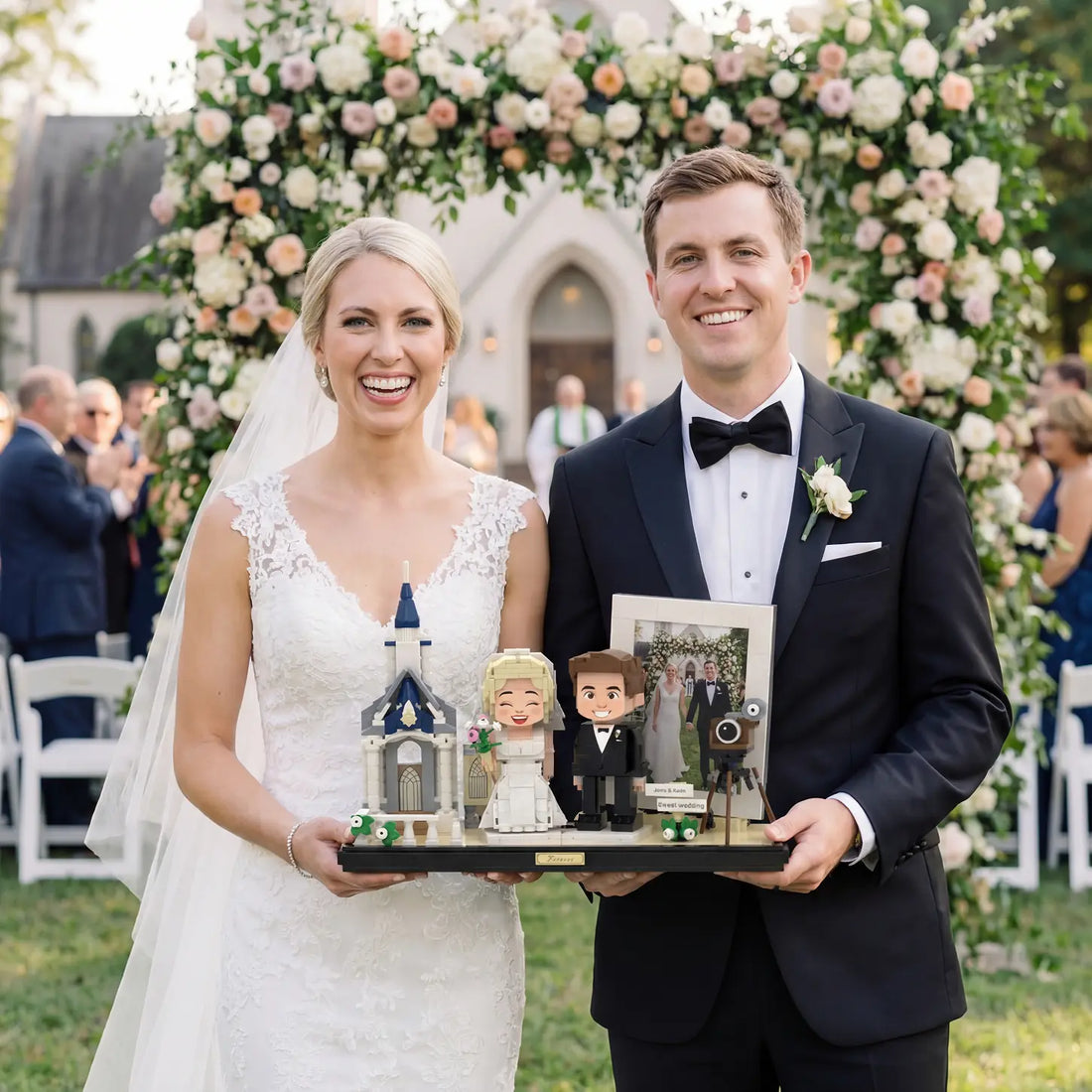 Personalized "Forever" Wedding Celebration Building Set – Custom Couple & Photo Frame Display Mini U