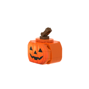 Jack-o'-lantern brick scene accessory, detail view 2