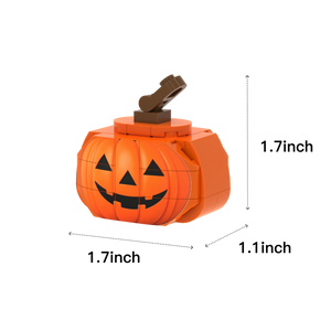 Jack-o'-lantern brick scene accessory, size guide