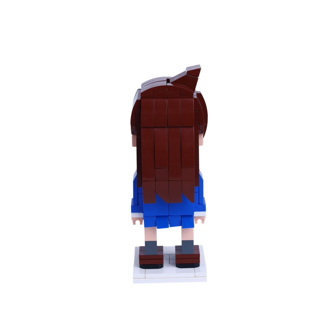 Karate Schoolgirl custom brick figure, back view