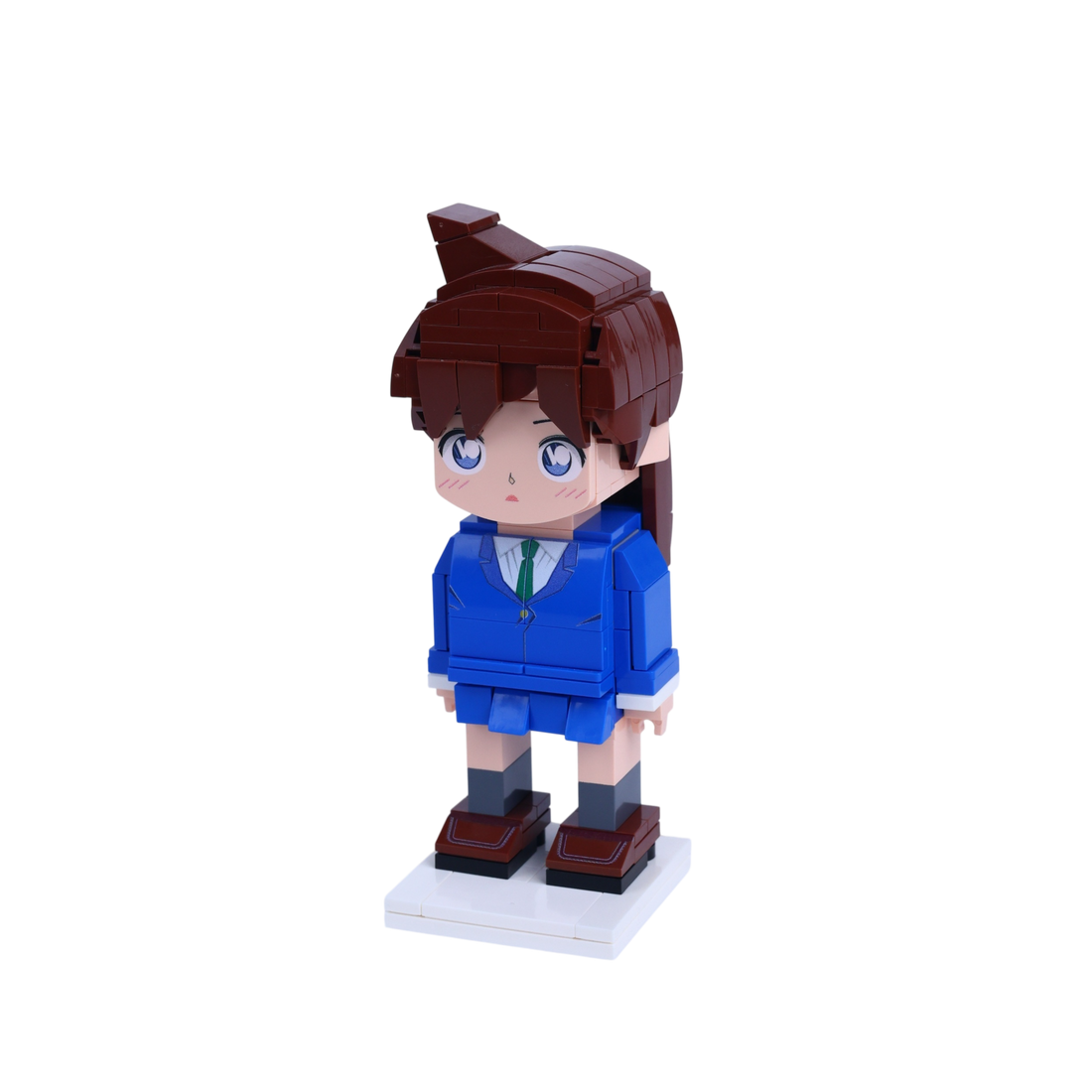 Karate Schoolgirl custom brick figure, right-side view