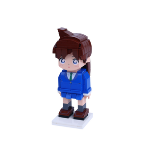 Karate Schoolgirl custom brick figure, right-side view