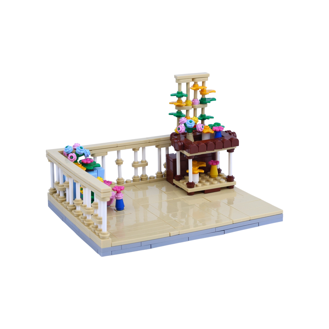 Lazy Sunday Garden brick scene, left view