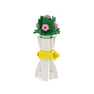 Light Pink Flower Bouquet brick scene accessory, detail view 1