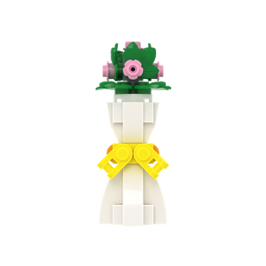 Light Pink Flower Bouquet brick scene accessory, left-side view