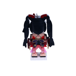 Masked Kimono Performer Duo custom brick figure, back view