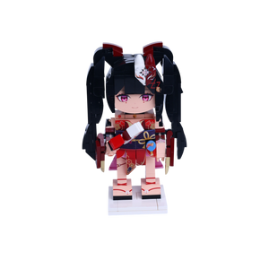 Masked Kimono Performer Duo custom brick figure, main product view