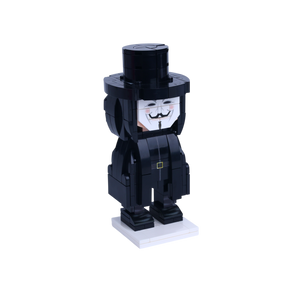 Masked Rebel custom brick figure, left-side view