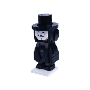 Masked Rebel custom brick figure, right-side view