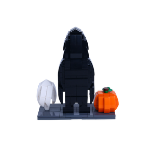 Midnight Fright custom brick figure, back view