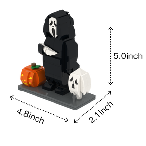 Midnight Fright custom brick figure, size guide