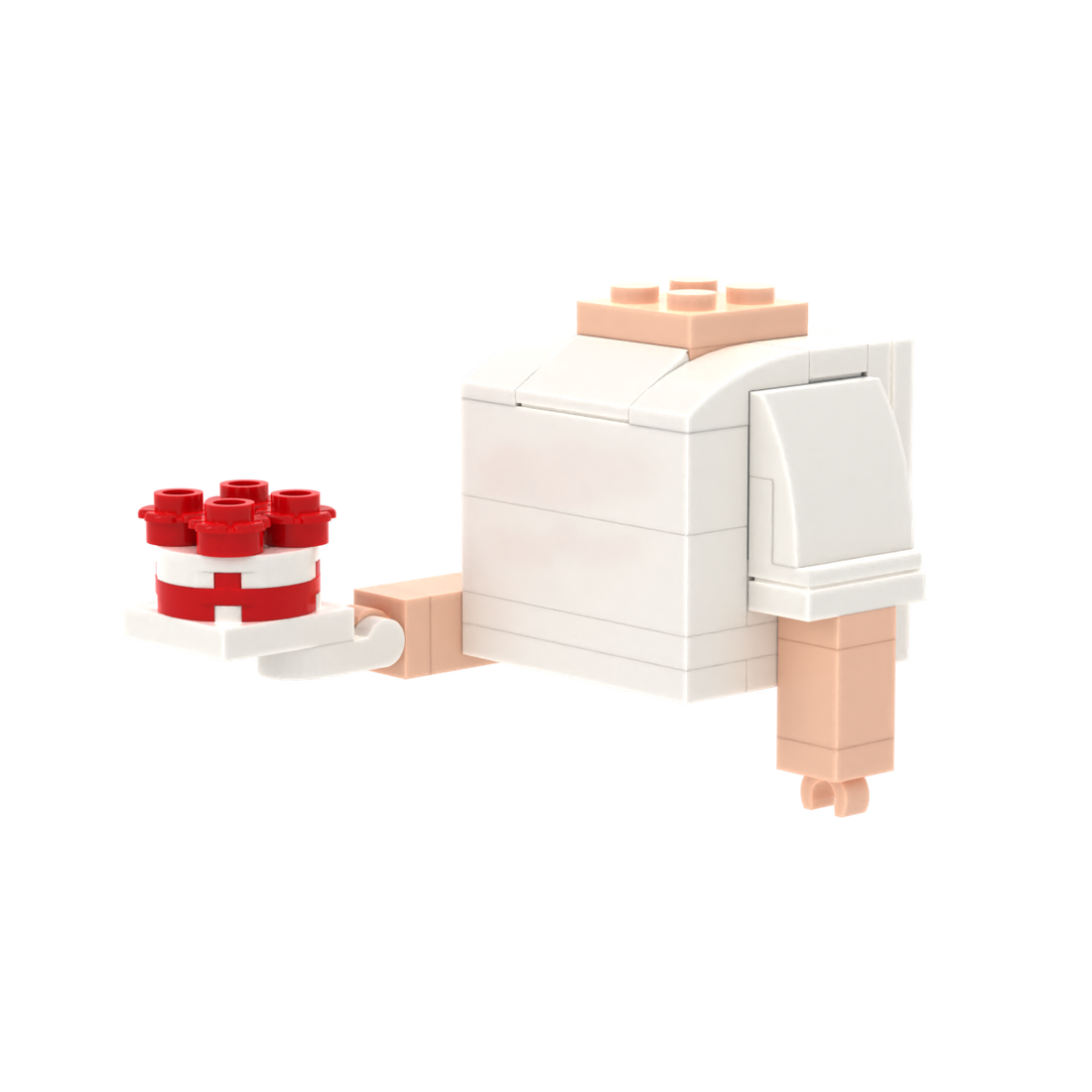 Mini Cake brick figure accessory, right-side view