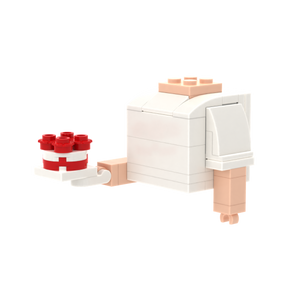 Mini Cake brick figure accessory, right-side view