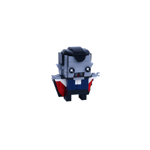 mini vampire brick art collectible, left-side view