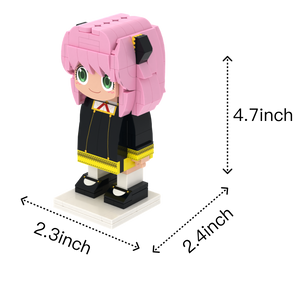 Monochrome Spy Pup custom brick figure, size guide