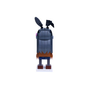 Mystery Bunny Performer custom brick figure, back view