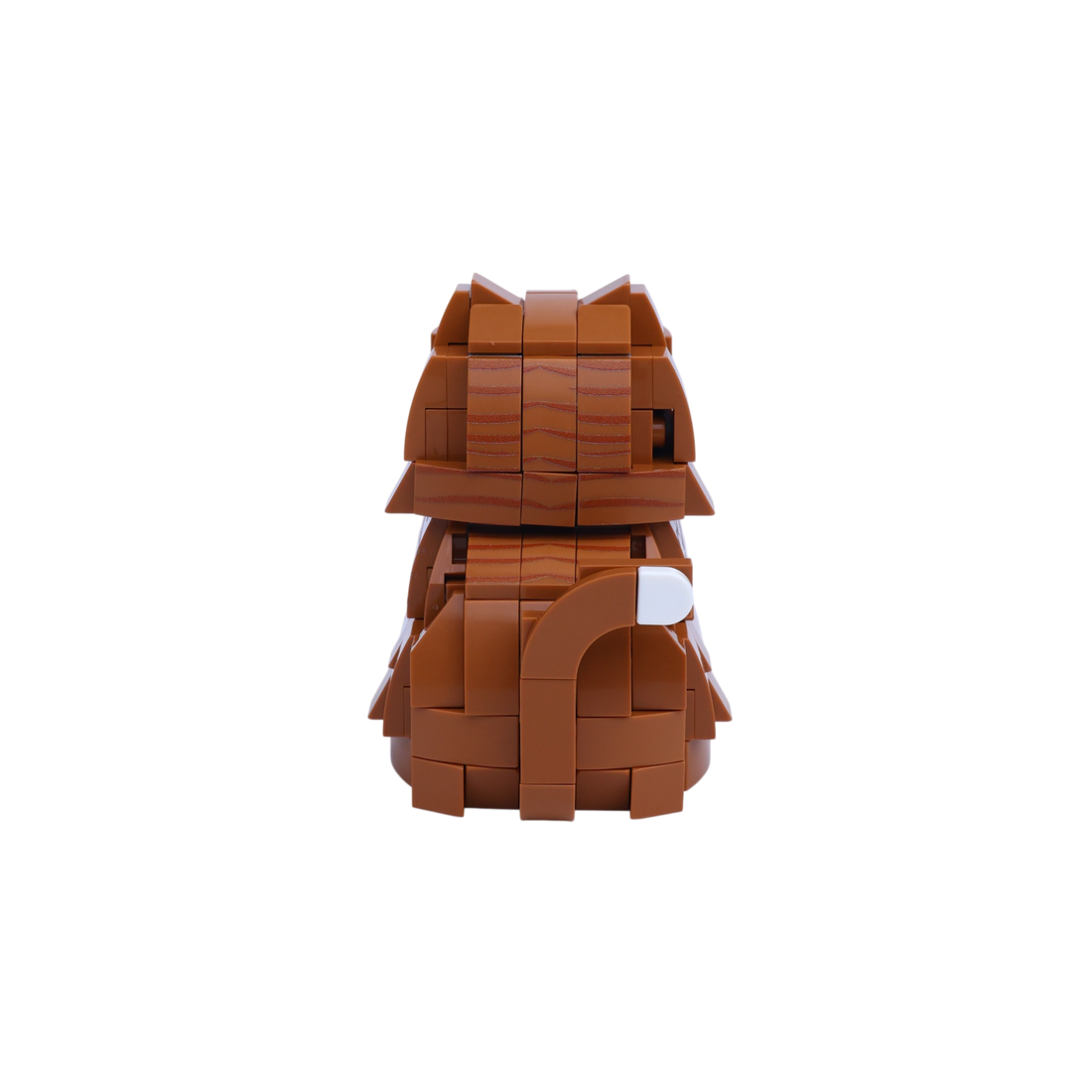 Orange Cat cat brick figure, back view