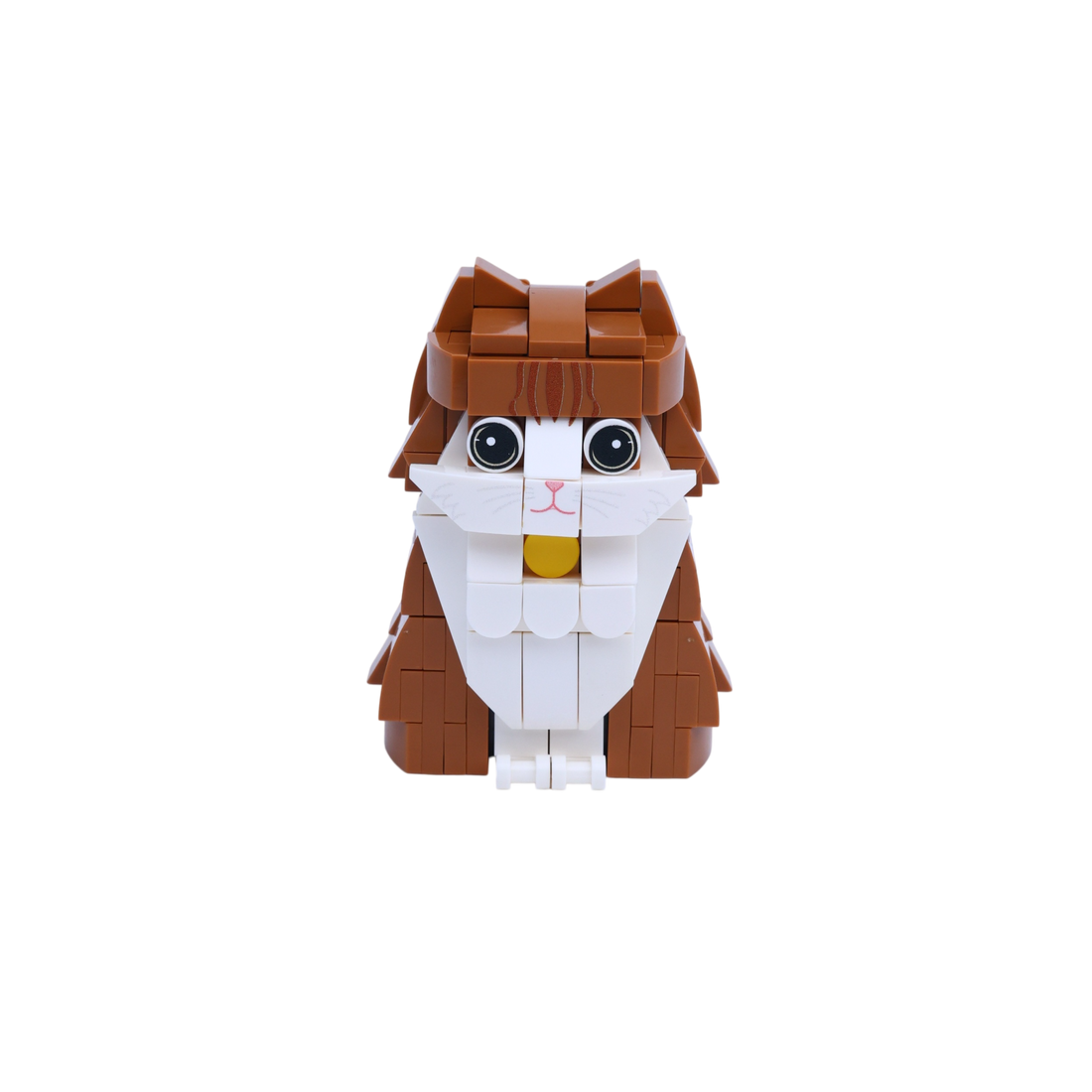 Orange Cat cat brick figure, main product view