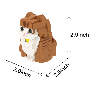 Orange Cat cat brick figure, size guide