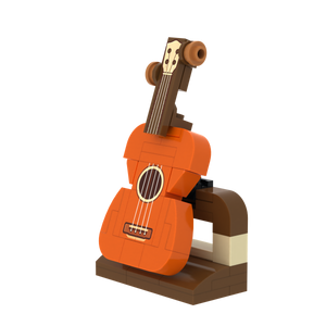Orange Guitar brick scene accessory, detail view 2