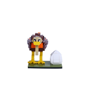 Ostrich brick art collectible, main product view