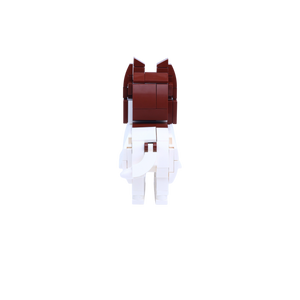 Papillon dog brick figure, back view