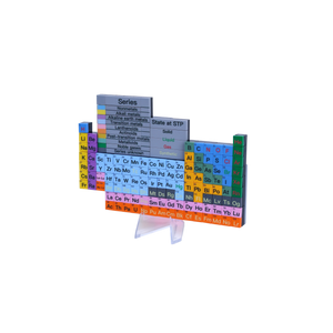 Periodic Table brick art collectible, right-side view
