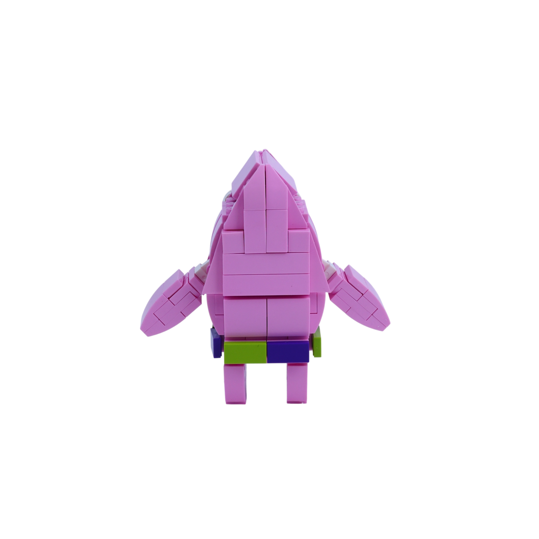 Pink Five-Pointed Star brick art collectible, back view