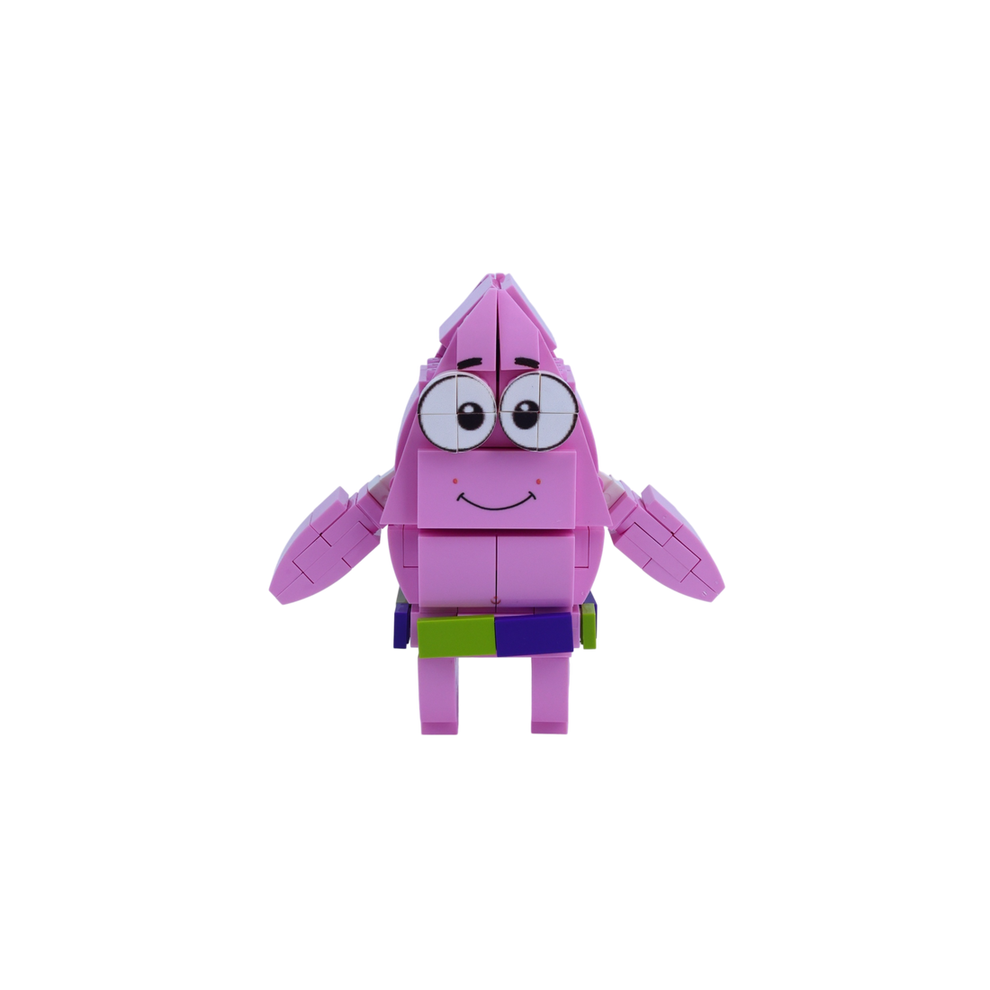 Pink Five-Pointed Star brick art collectible, main product view