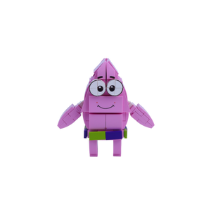 Pink Five-Pointed Star brick art collectible, main product view