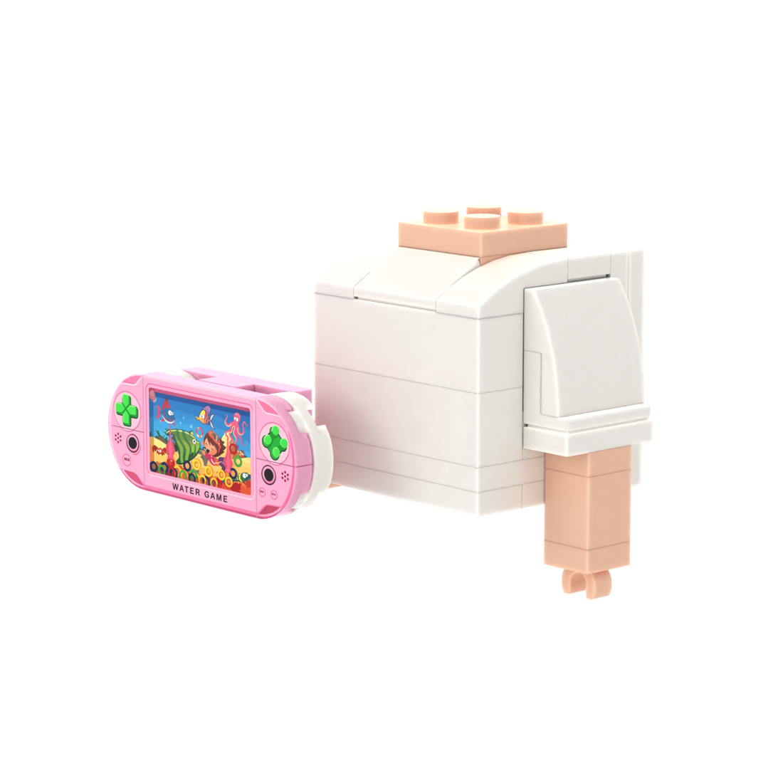 Pink Water Game brick figure accessory, right-side view