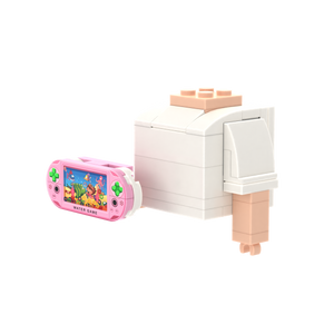 Pink Water Game brick figure accessory, right-side view