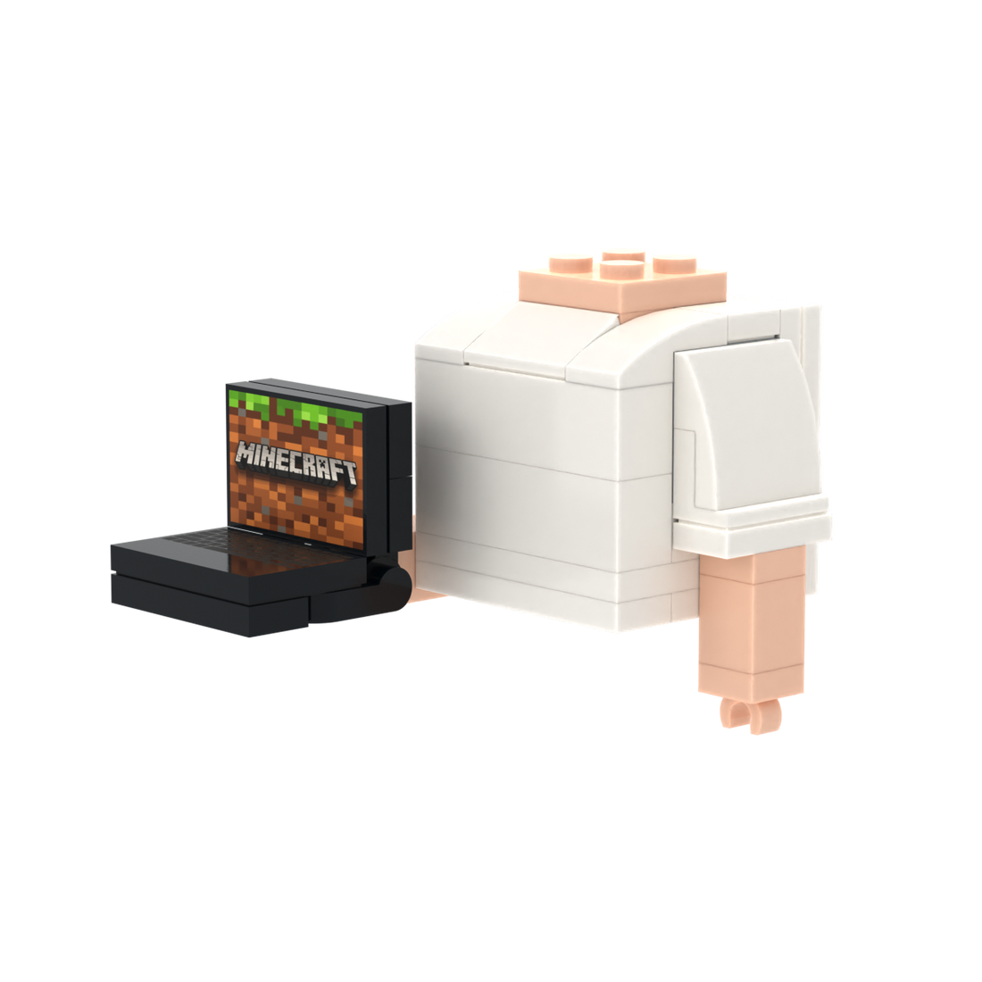 Pixel Screen Display brick figure accessory, right-side view