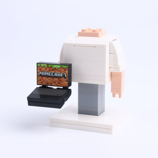 Pixel Screen Display brick figure accessory, right-side view