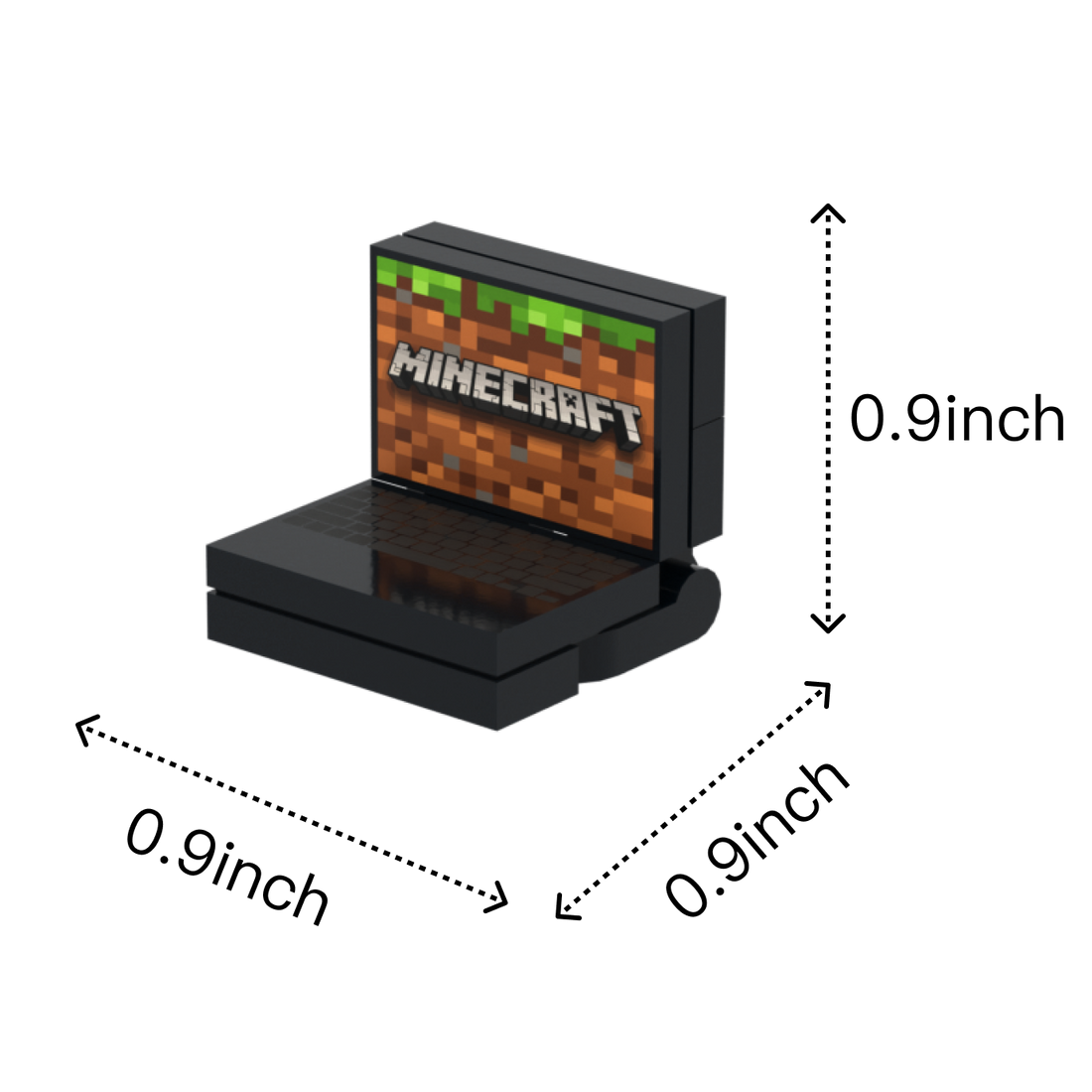 Pixel Screen Display brick figure accessory, size guide
