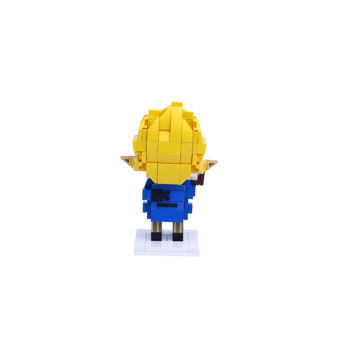 Pointy-Eared Sword Explorer custom brick figure, back view