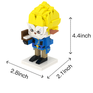 Pointy-Eared Sword Explorer custom brick figure, size guide