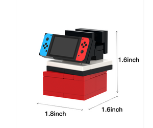 Portable Game Console With Base brick scene accessory, size guide