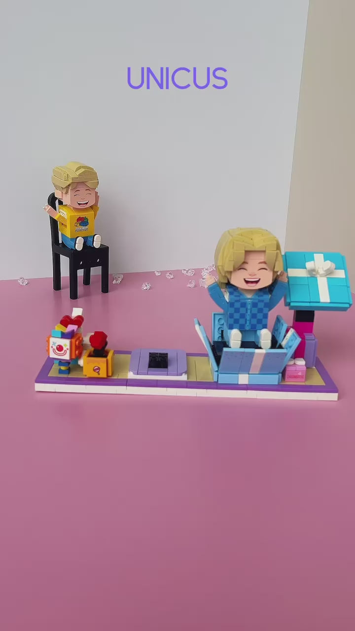 Wrapped in Love | Personalized 3D Brick Duo with Instant Photo