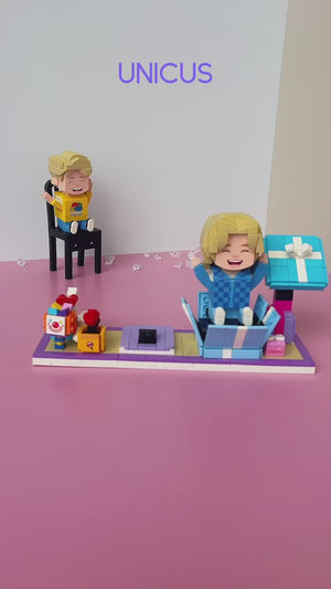 Wrapped in Love | Personalized 3D Brick Duo with Instant Photo