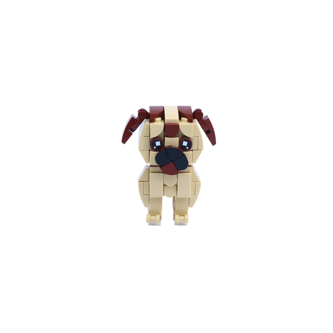 Pug dog brick figure, main product view