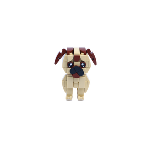 Pug dog brick figure, main product view