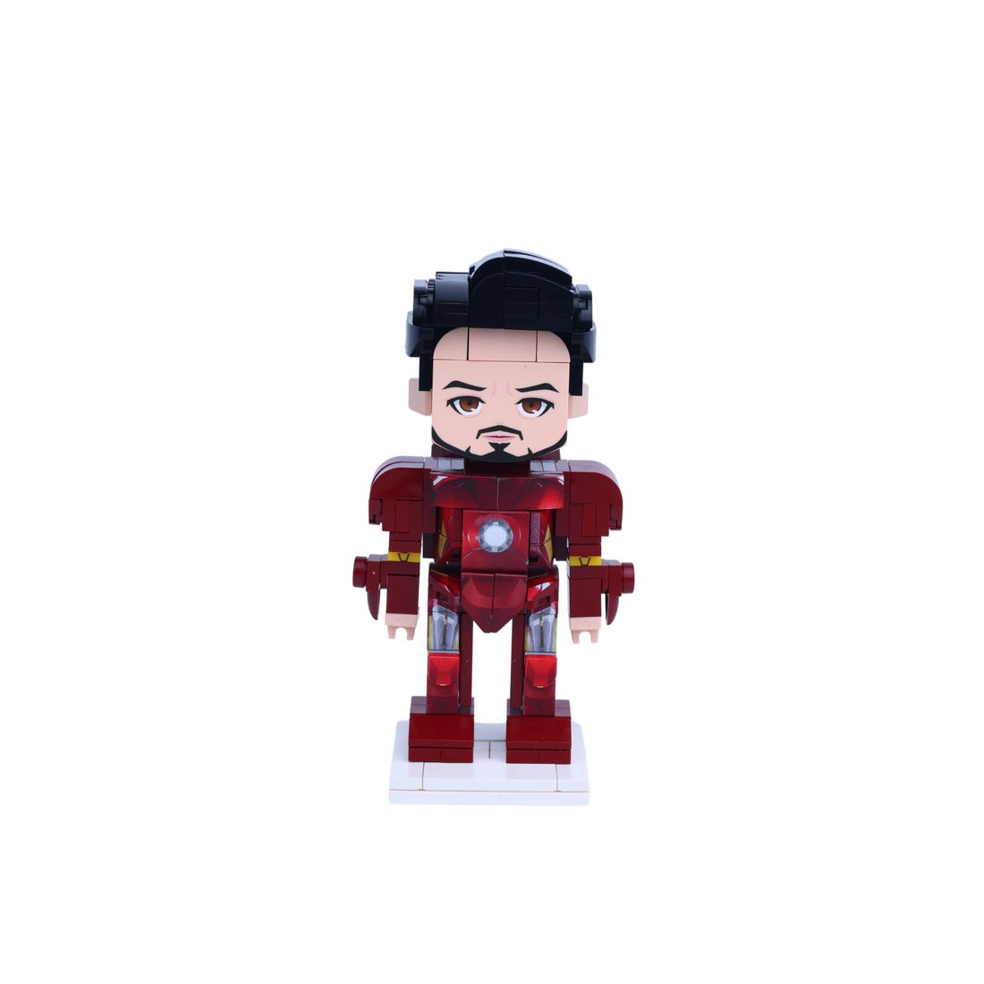 Red-and-Gold Armor Hero custom brick figure, main product view