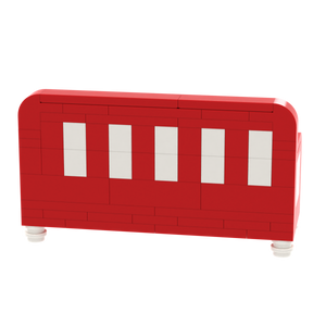 Red-and-White Striped Sofa brick scene accessory, detail view 1