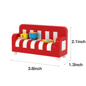 Red-and-White Striped Sofa brick scene accessory, size guide