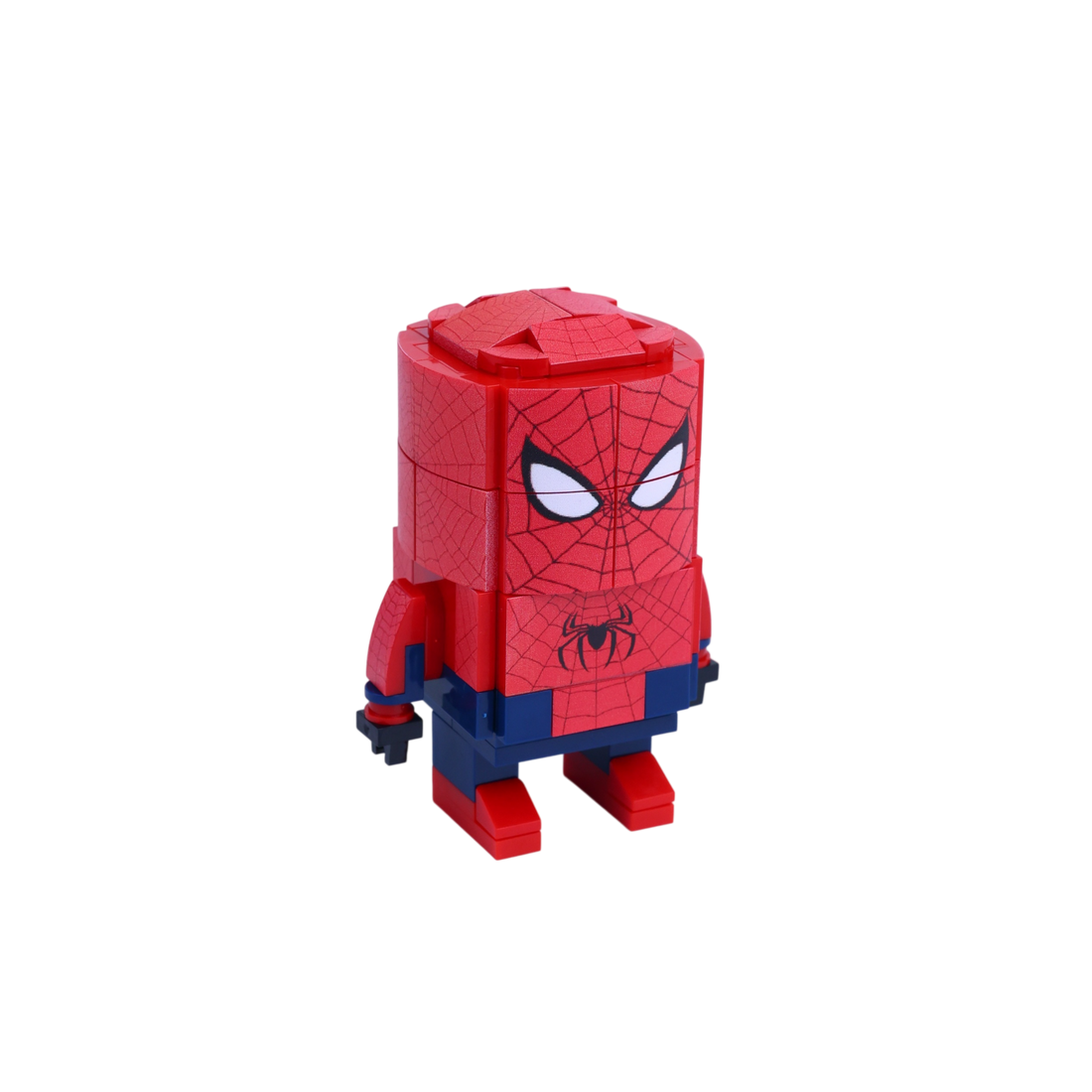 Red Block Spider brick art collectible, left-side view