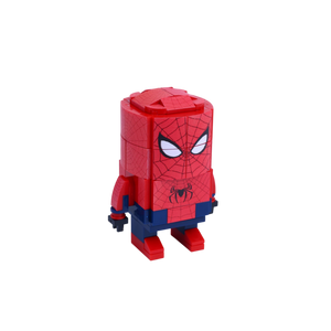 Red Block Spider brick art collectible, left-side view