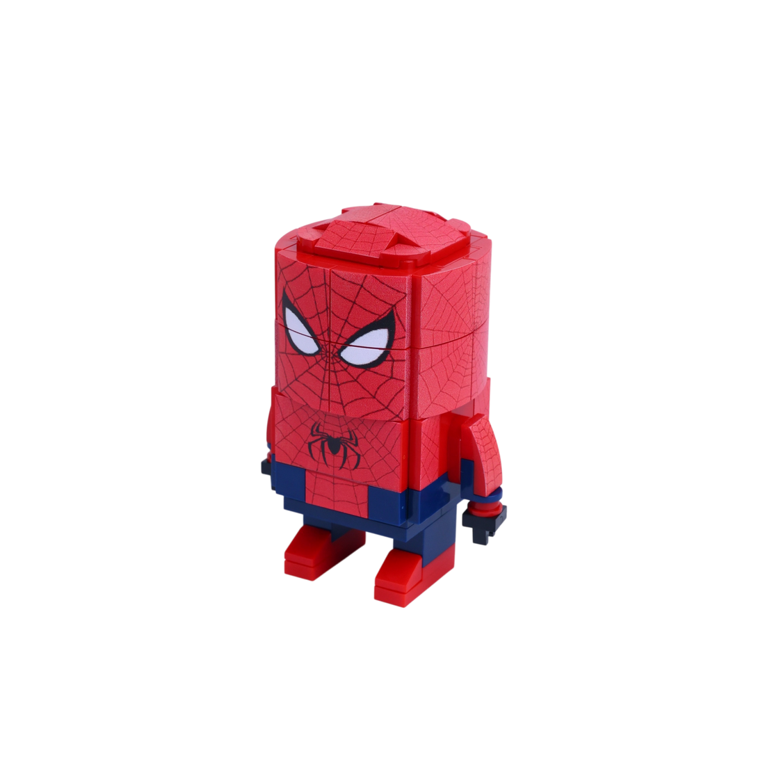 Red Block Spider brick art collectible, right-side view