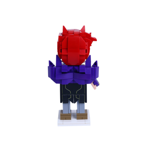 Red-Haired Warrior custom brick figure, back view